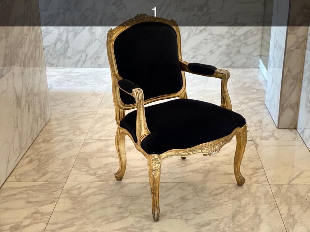 Chaise Baroque Noire/Or