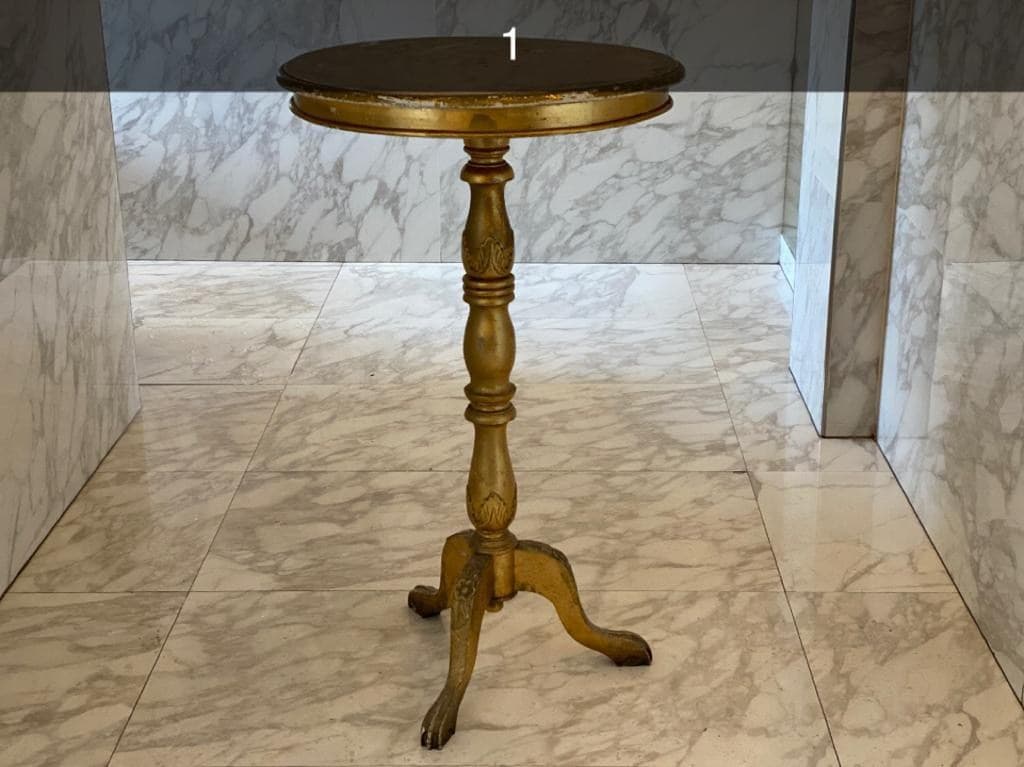 Guéridon Baroque Or