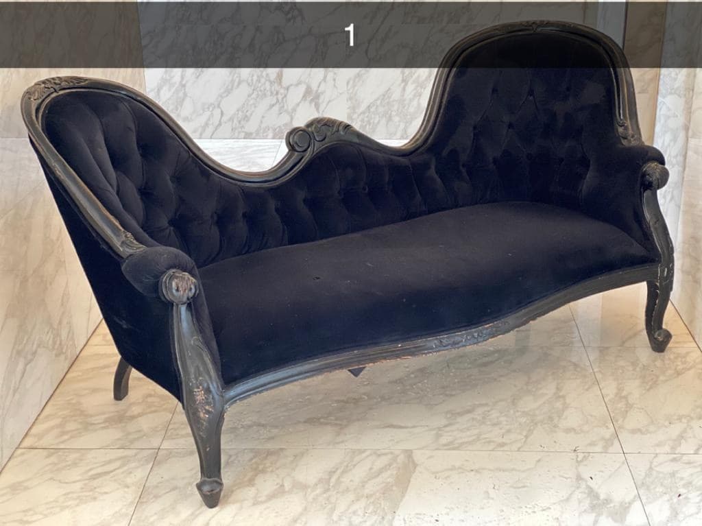 Méridienne Baroque Noire